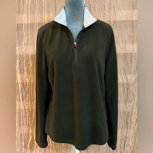 Danskin Black and Grey Fleece Half Zip Pullover   Size LRG 12-14